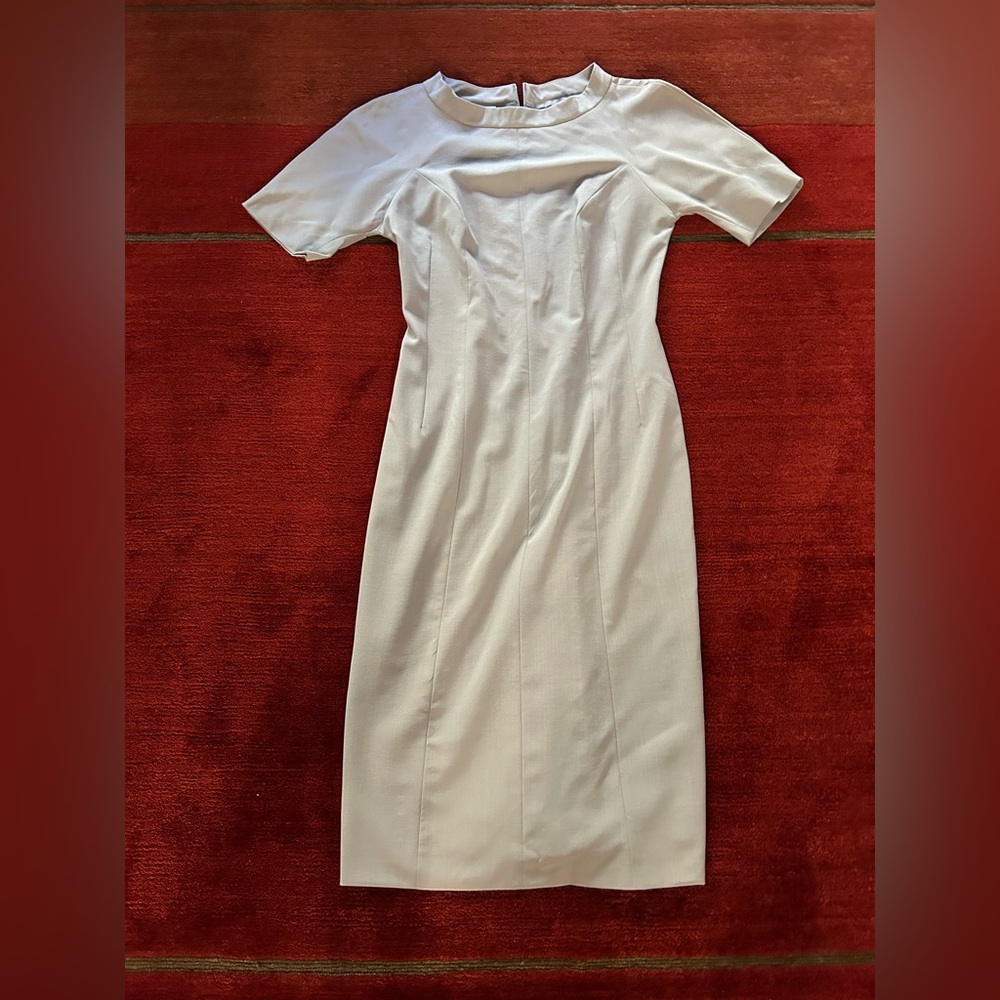 Moschino Cheap and Chic Stretch Wool Light Grey Dress